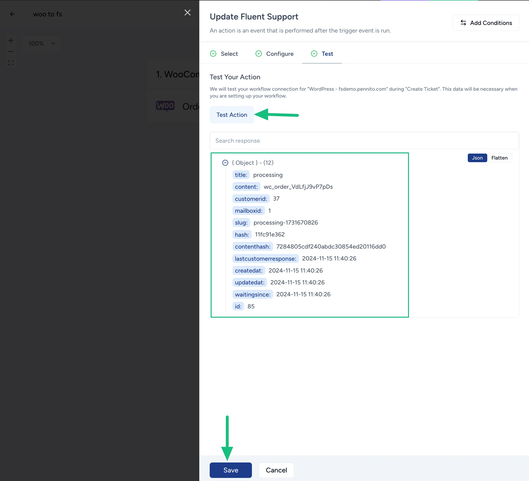 Test action - suretriggers