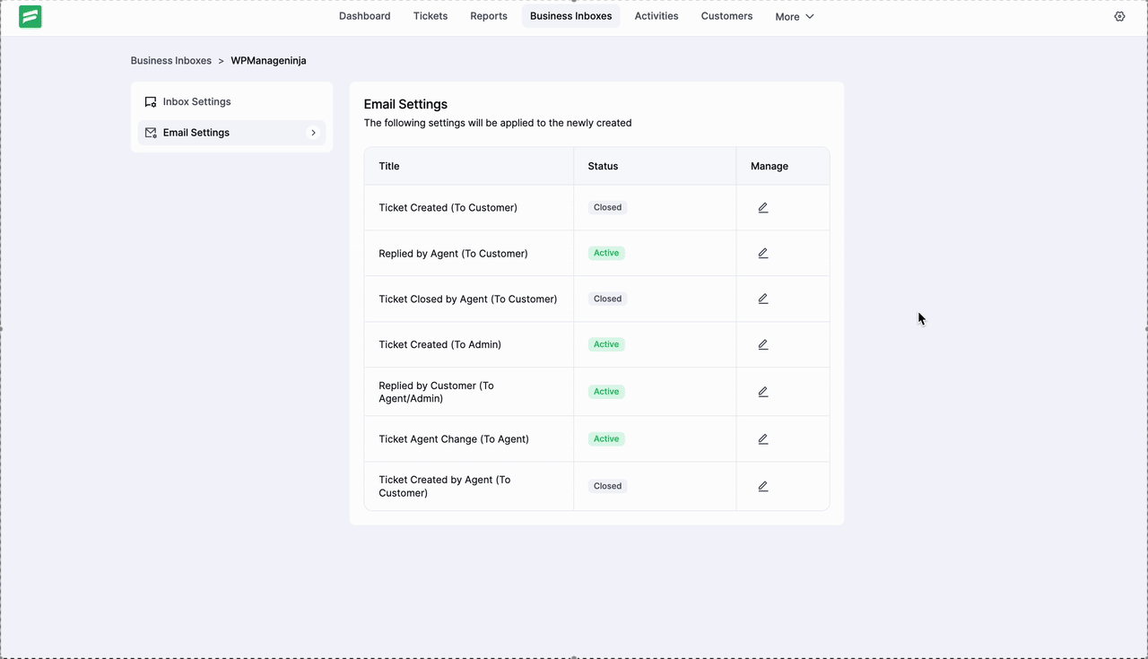 Enable Email Notification