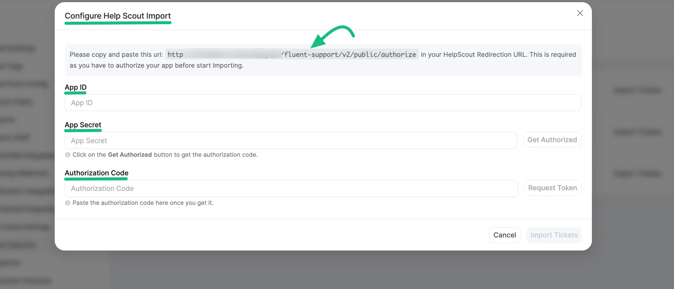 HelpScout Redirection URL