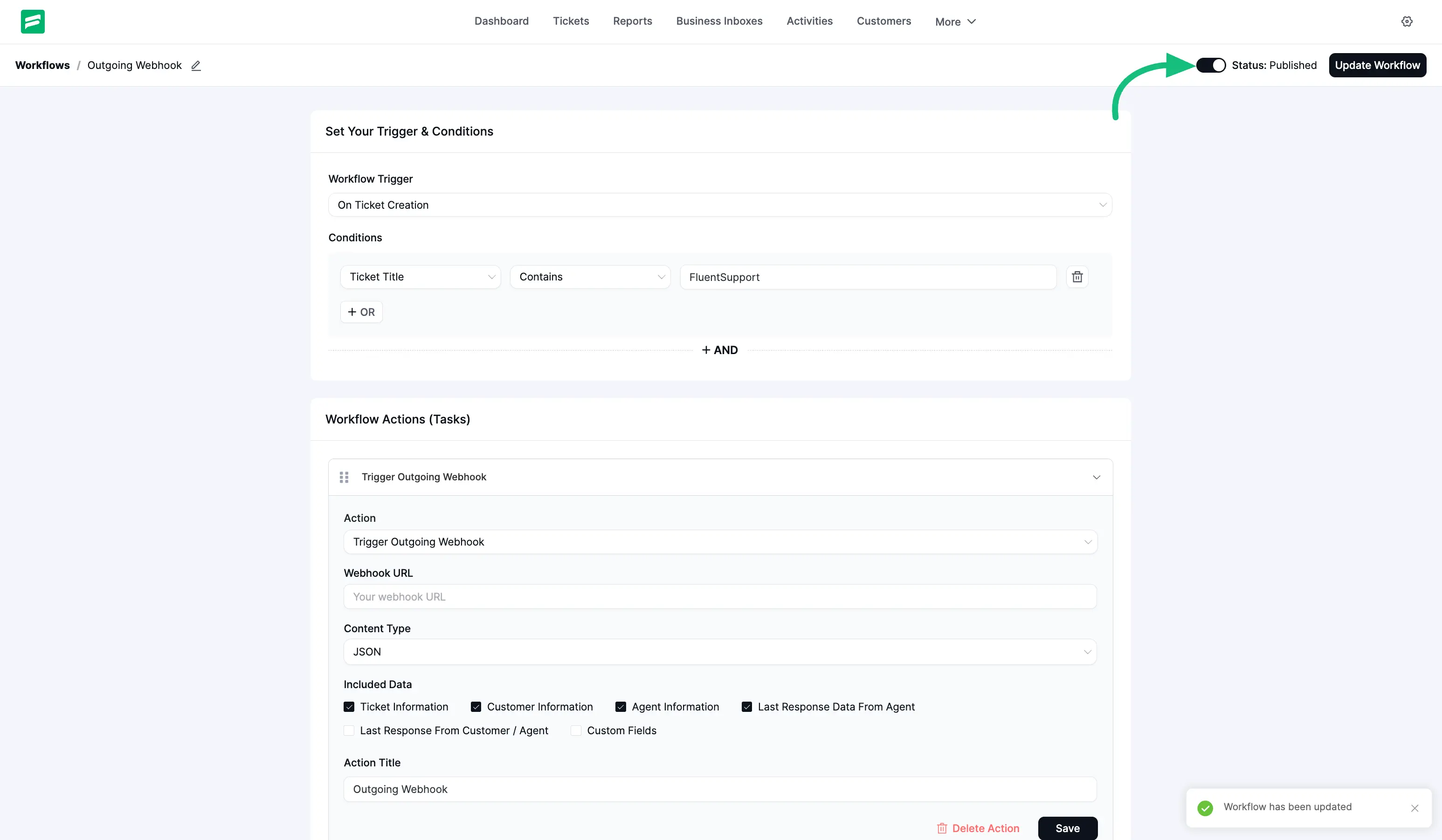 Publish the Workflow