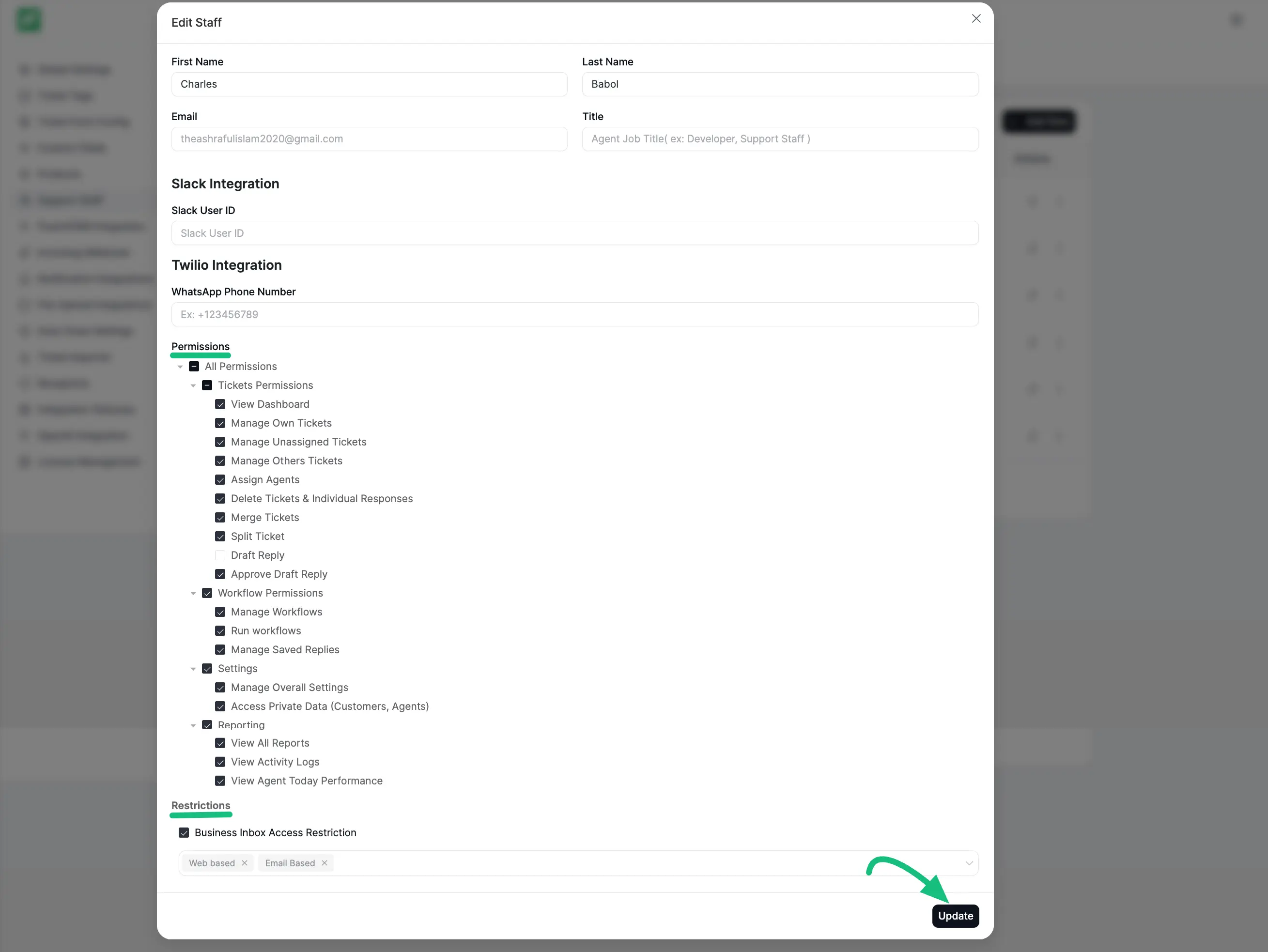 Permissions for Agents