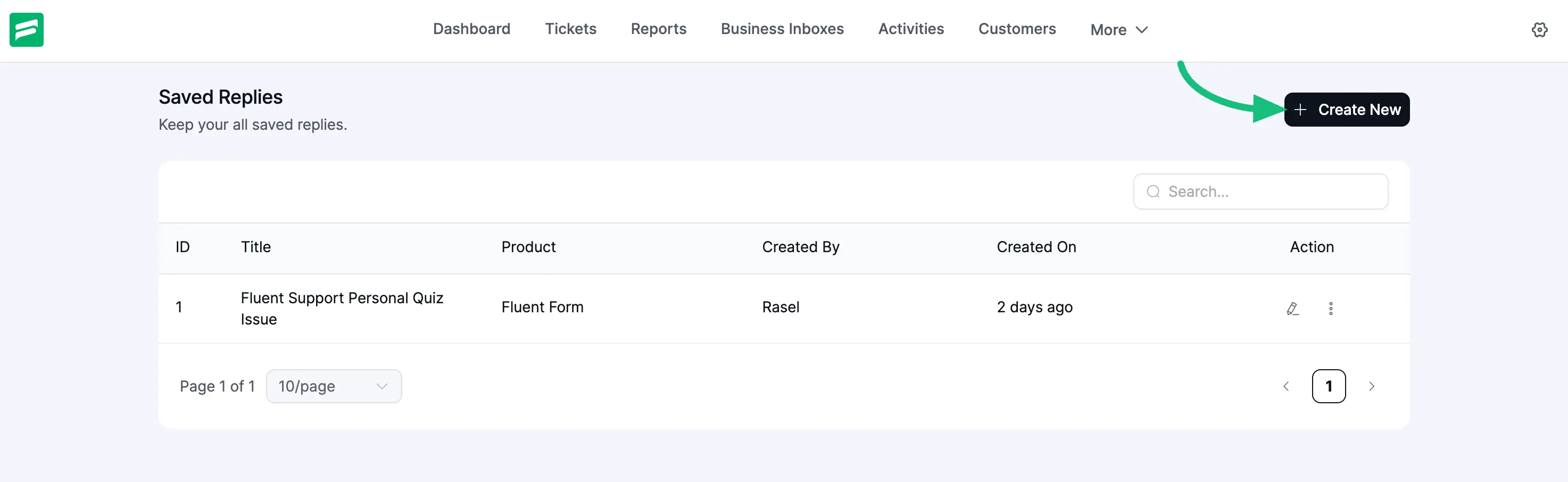 Create new saved replies