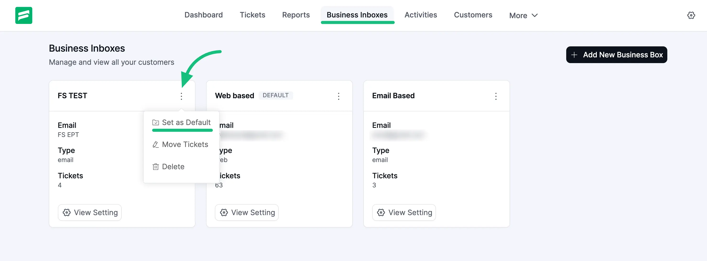 Set any web-based inbox as default business inbox
