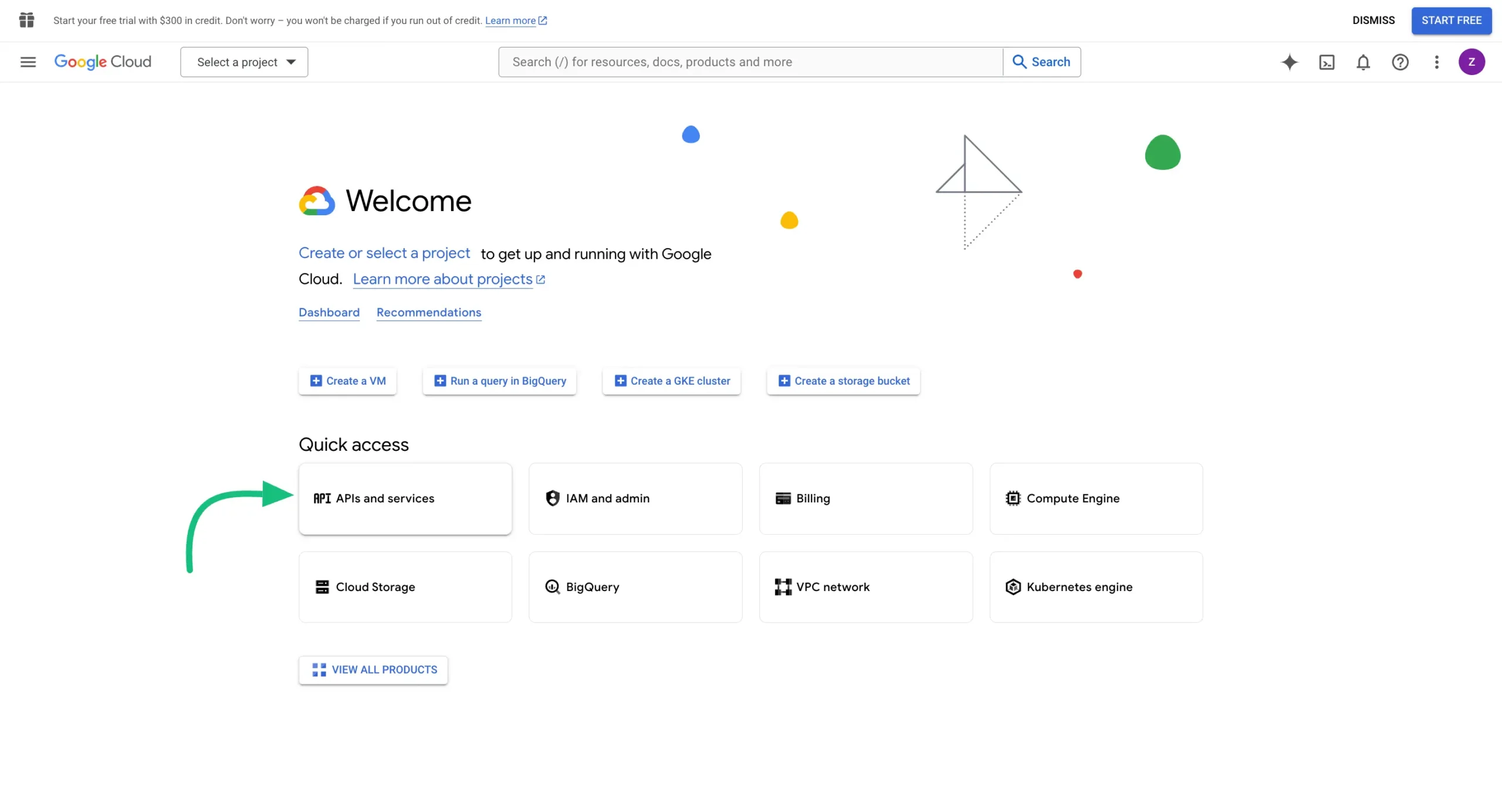 Accessing Google Cloud Console