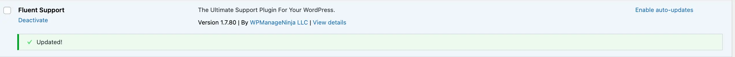 Fluent Support update
