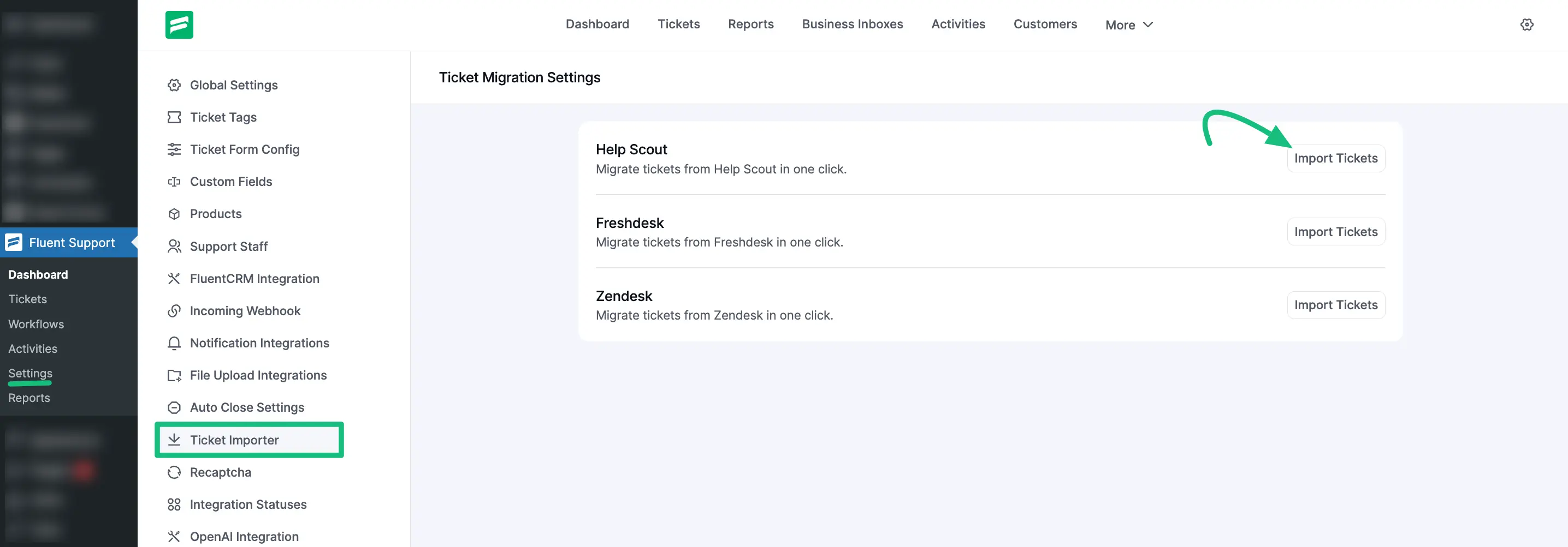 Ticket migration from HelpScout