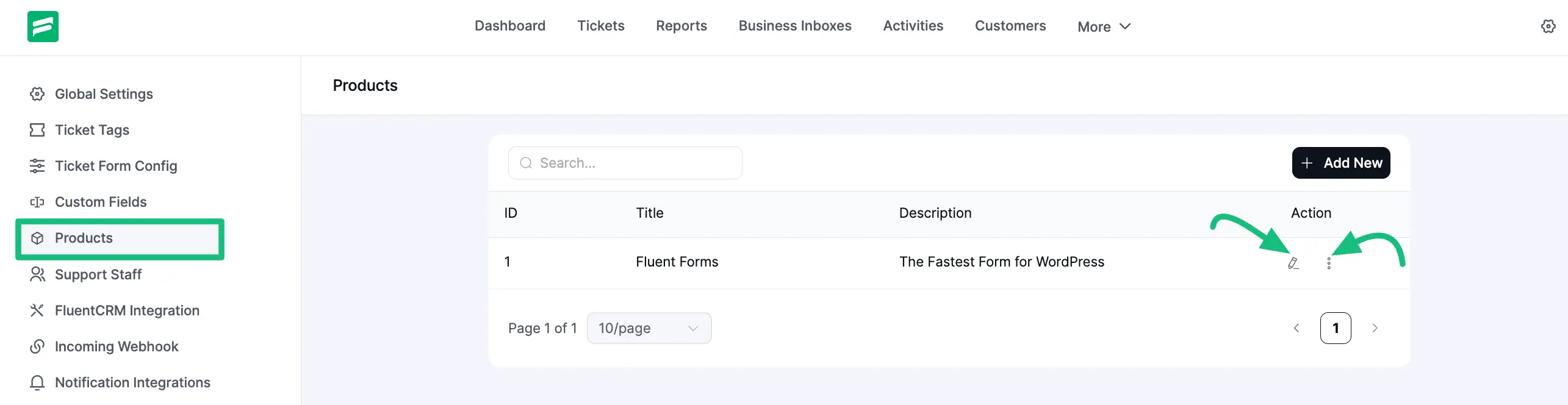 Edit or Delete any product if needed