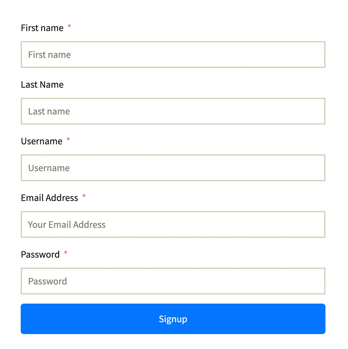Signup Form