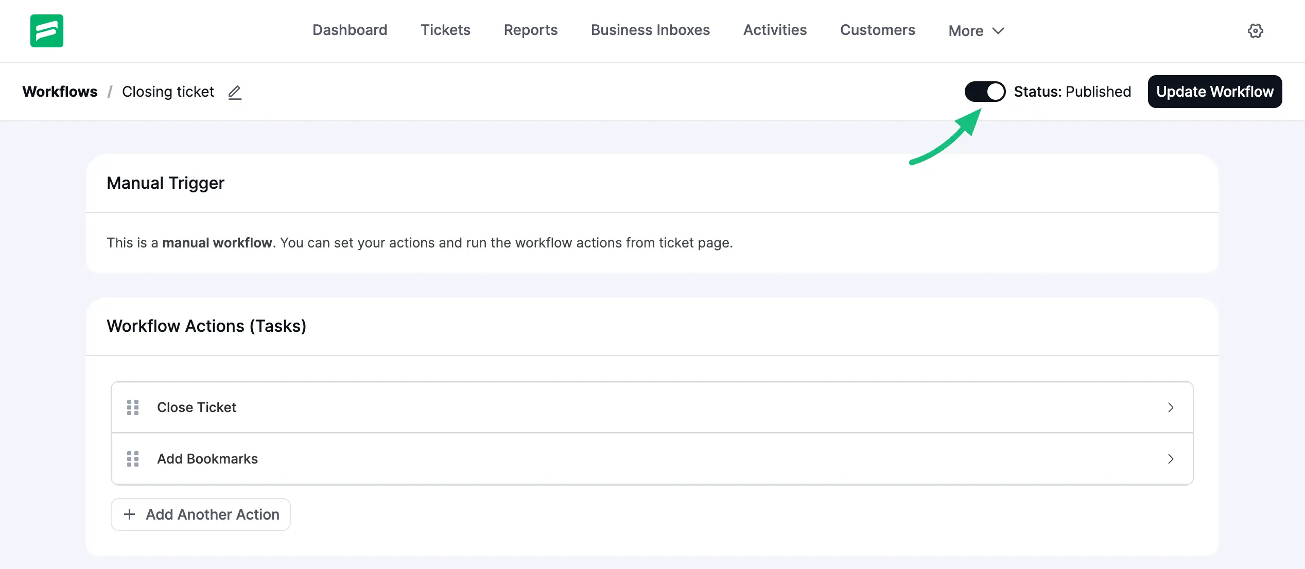 Publish the workflow